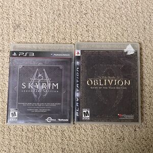 Sony PlayStation 3 PS3 The Elder Scrolls IV game of the year & V Legendary